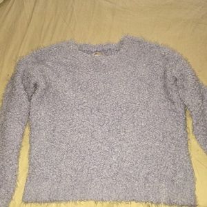 Fuzzy light purple shirt